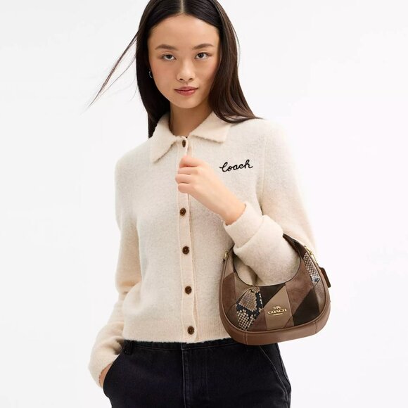 NWT Coach CCE62 Carmen Mini Crossbody Bag With Patchwork in Mushroom *SEALED* - Picture 3 of 9